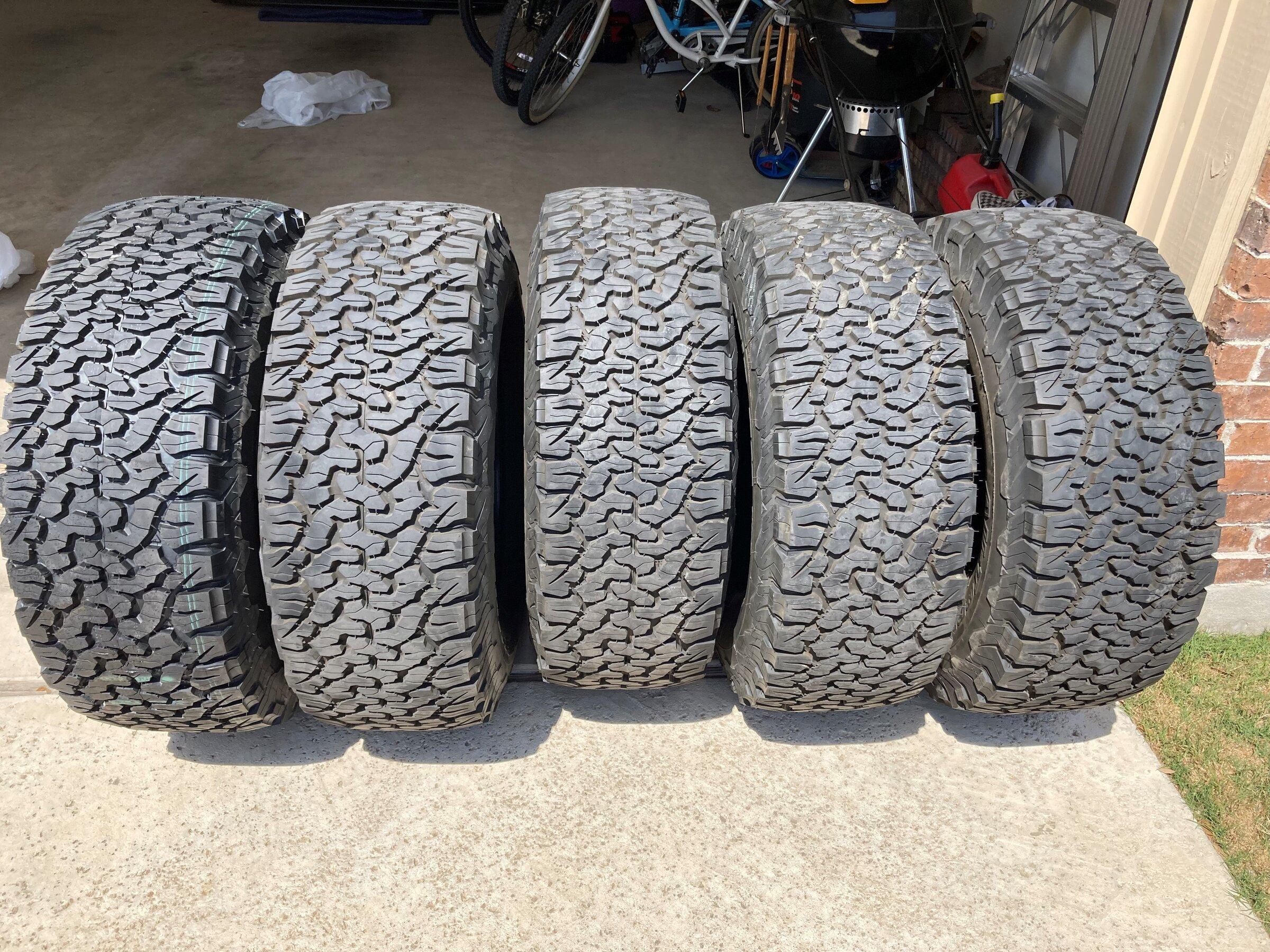 Jeep Gladiator BFGoodrich All-Terrain KO2 315/70R17 (35s) - Set of 5 Almost New Tires t1