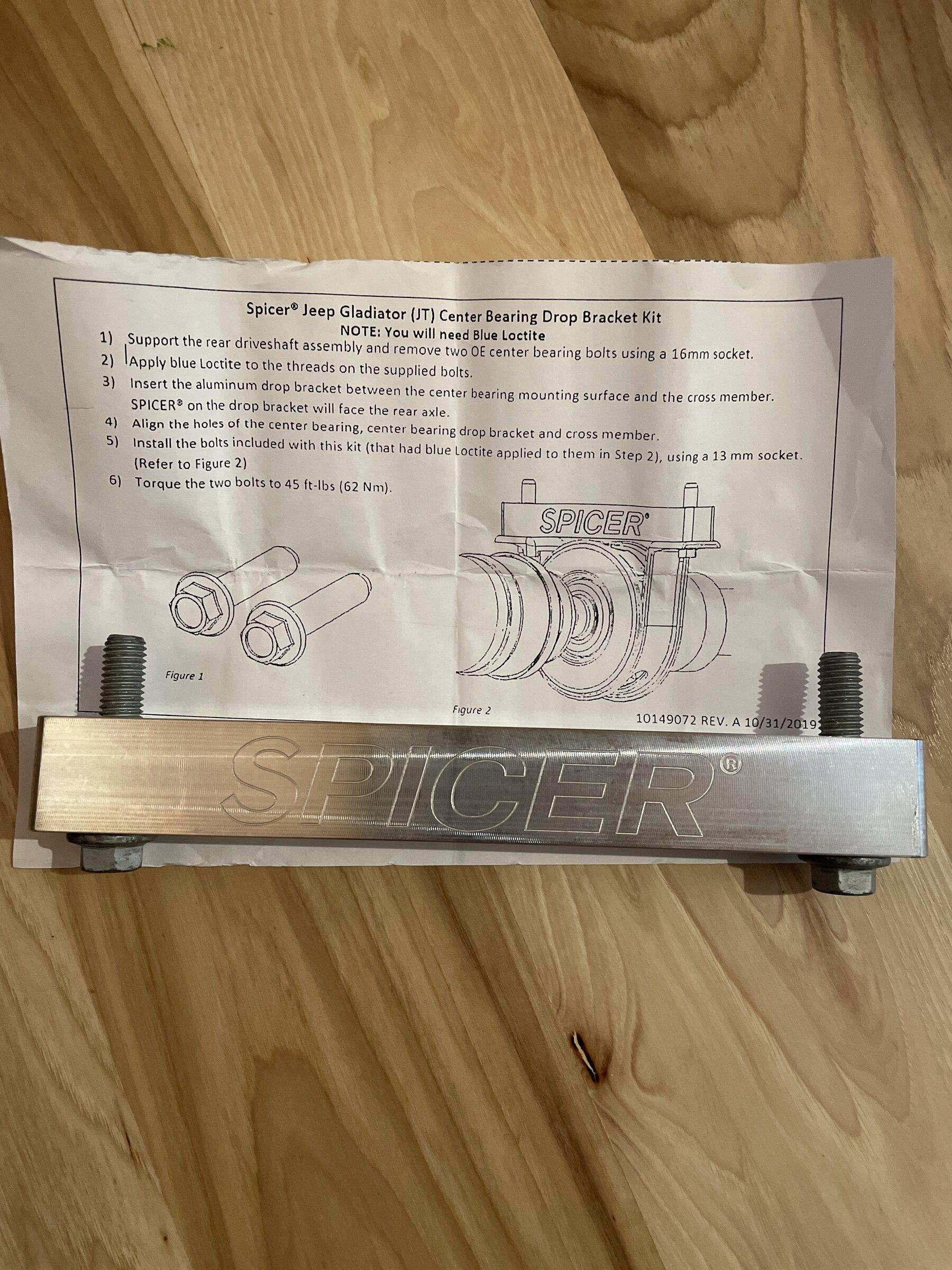 Jeep Gladiator Carrier bearing spacer for rear driveshaft image