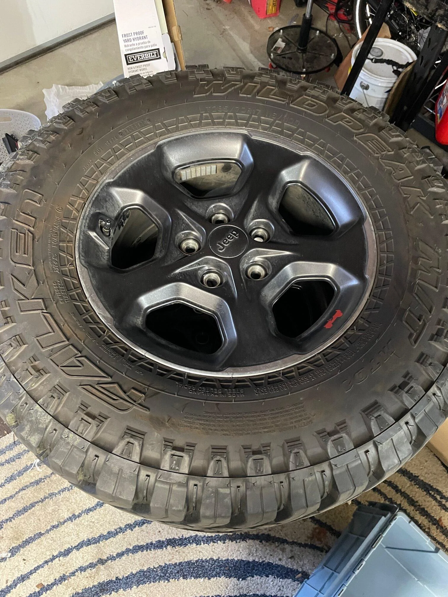Jeep Gladiator Rubicon wheels with Mud Terrains IMG_3630