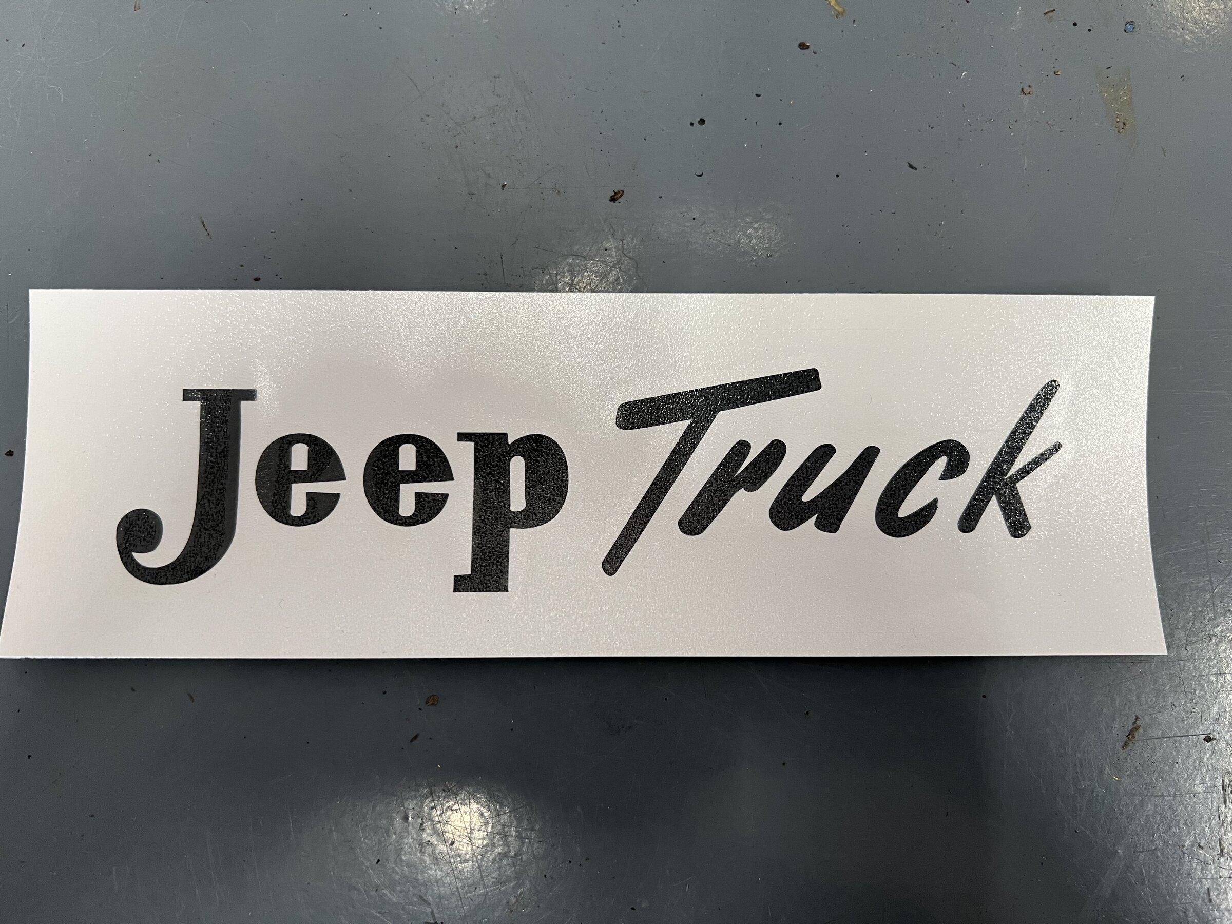 Jeep Gladiator Subtle little Jeep Truck Tailgate Decal Addition! IMG_2875