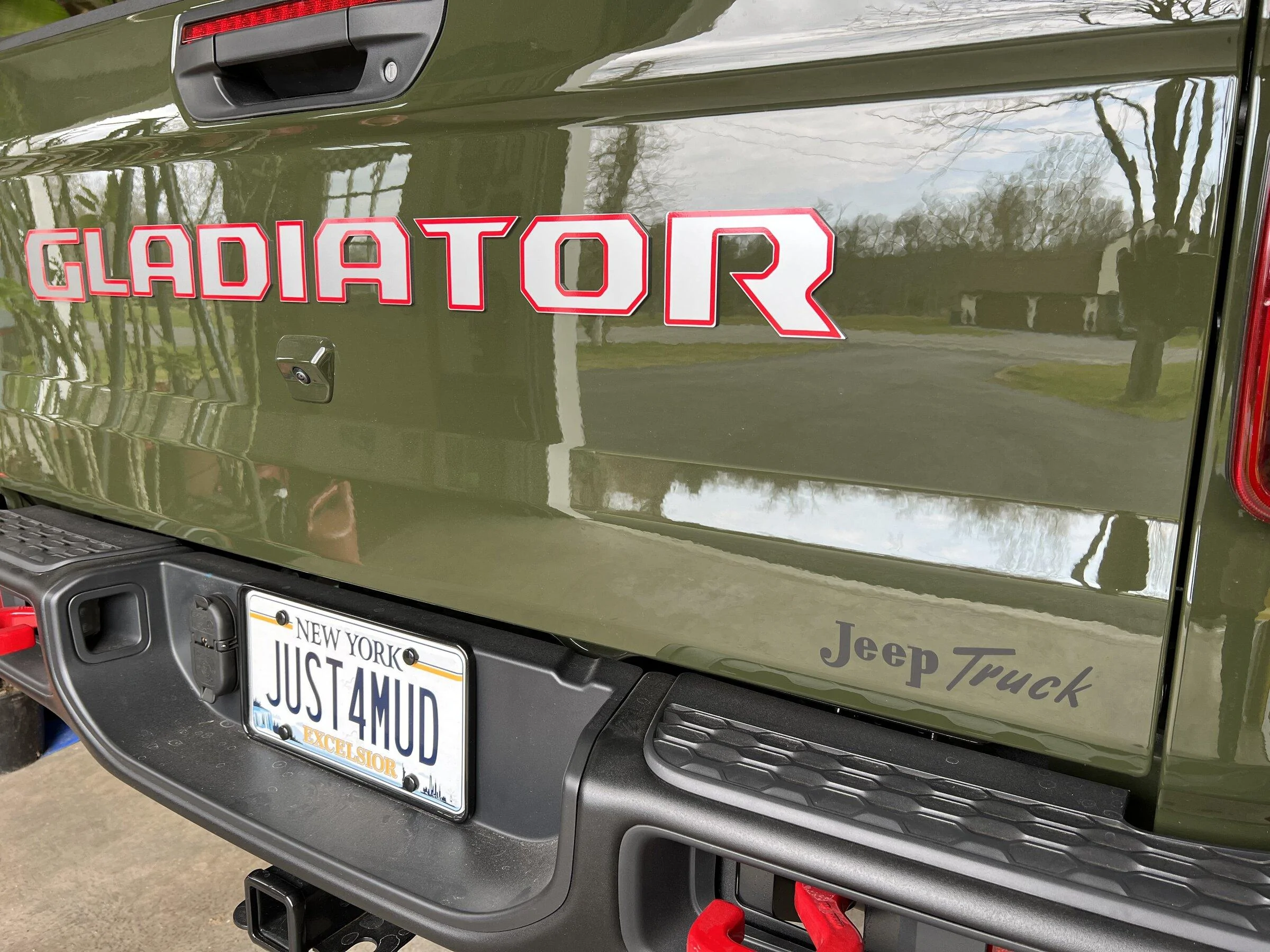 Jeep Gladiator Subtle little Jeep Truck Tailgate Decal Addition! IMG_2876