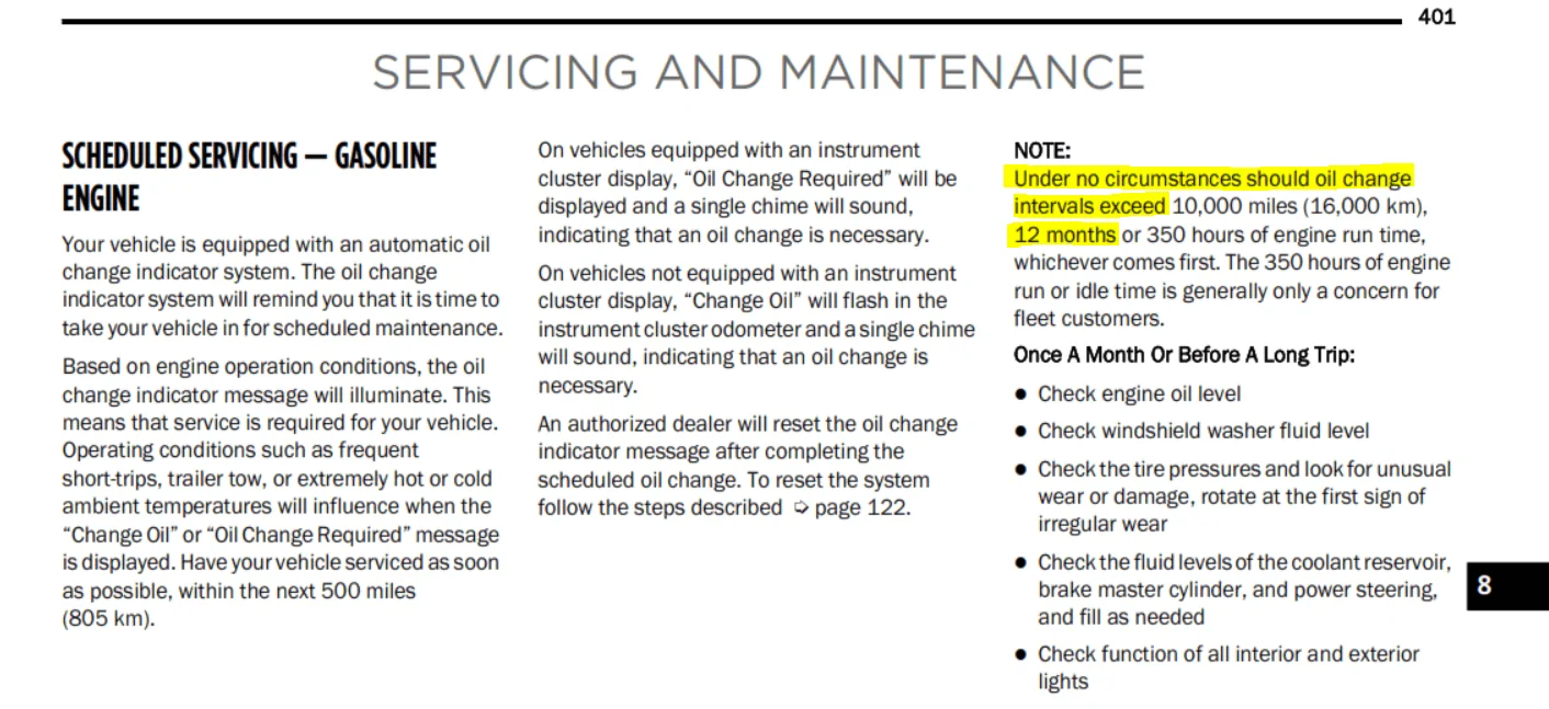 Jeep Gladiator Oil change at one year or at low oil life? 1649937032921