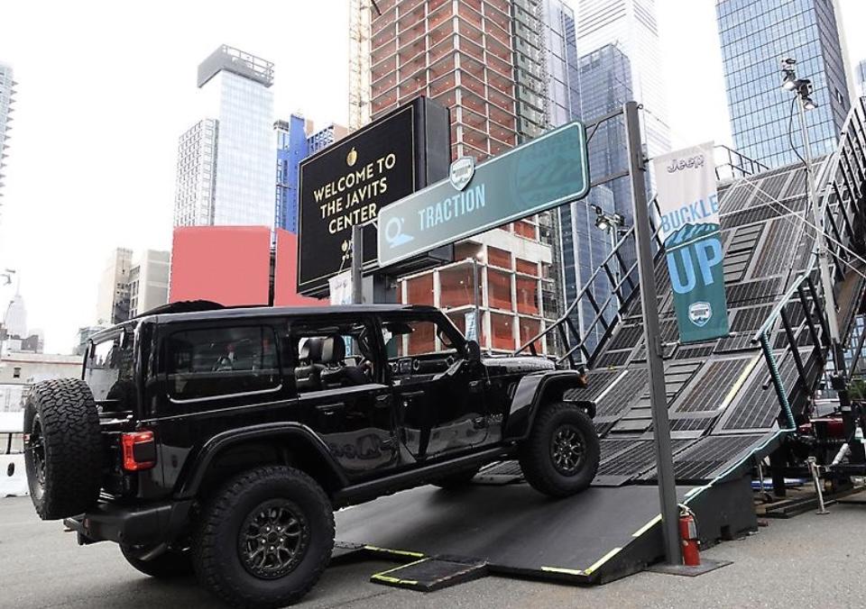 Jeep Gladiator Camp Jeep Returns to the 2022 New York Auto Show With New 28-foot Mountain Screen Shot 2022-04-14 at 11.21.58 AM