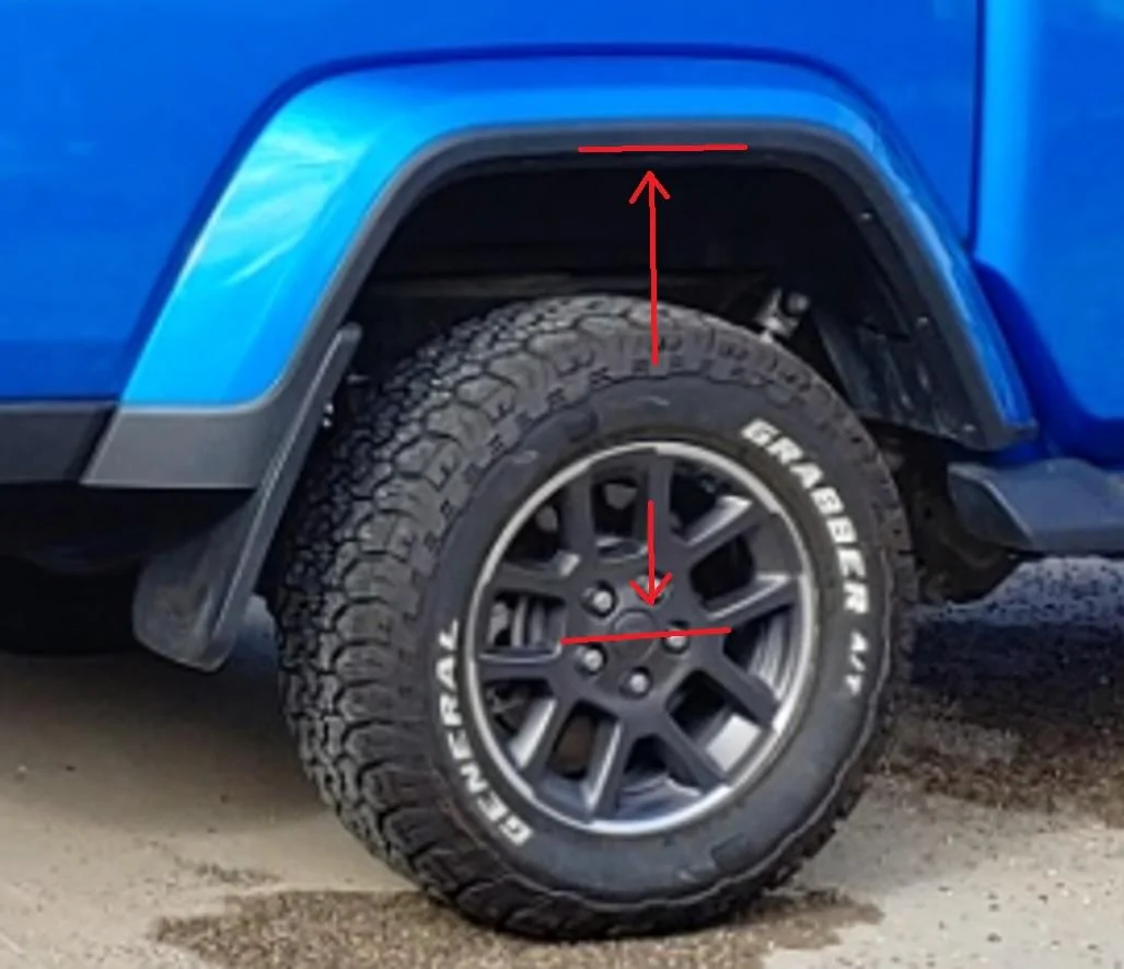 Jeep Gladiator Looking for bone-stock Overland measurements height-2