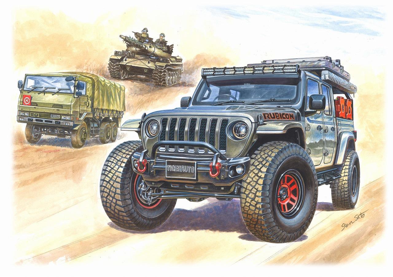 Jeep Gladiator Jeep art drawn