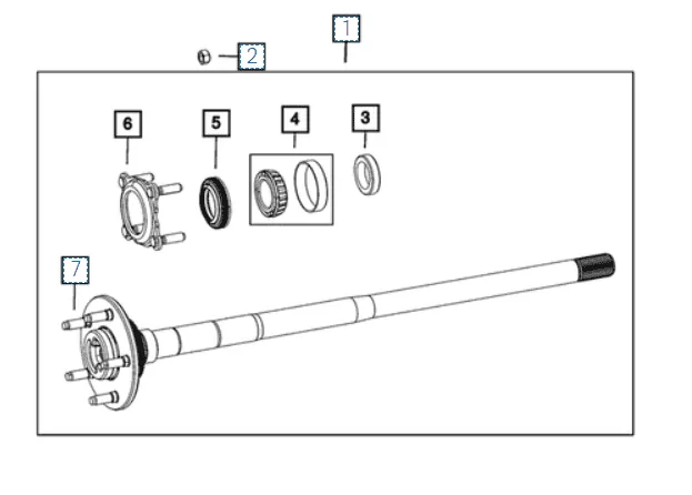 Jeep Gladiator Rear inner axle seal part number 1650556009293