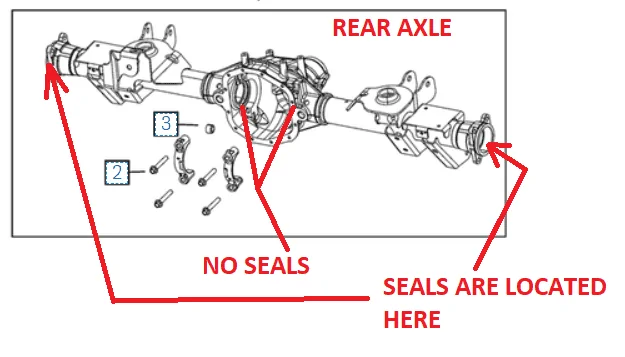 Jeep Gladiator Rear inner axle seal part number 1650559137174