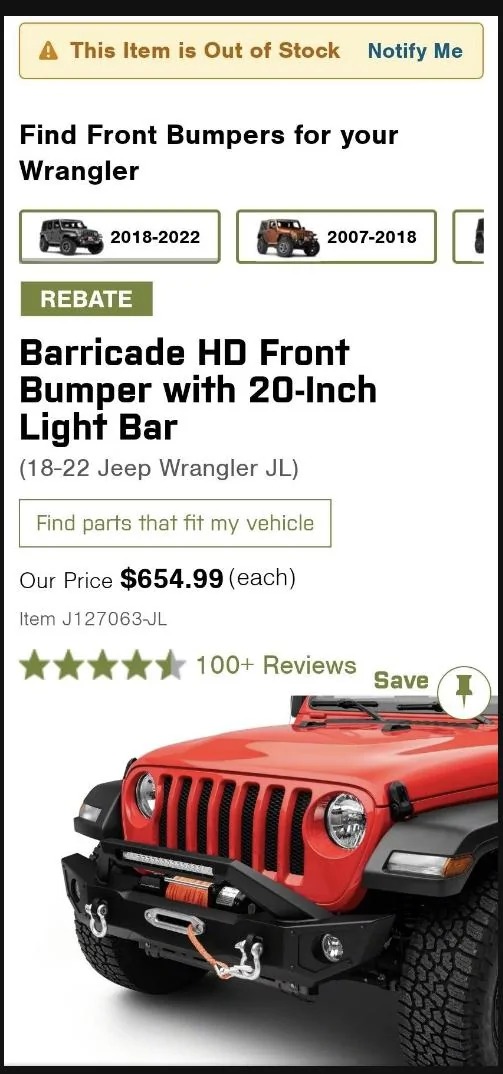 Jeep Gladiator Barricade HD front bumper with Light bar AC932F75-770B-400D-B0C2-03842E32B953