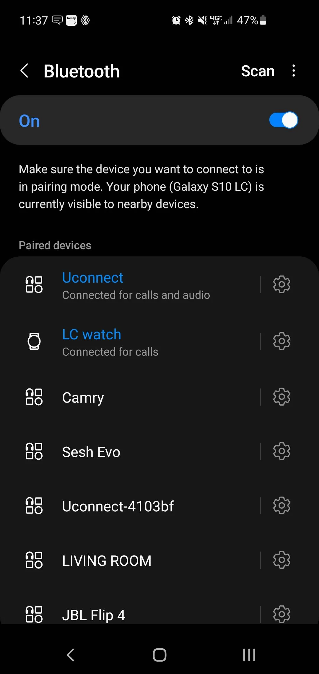 Jeep Gladiator Bluetooth messages iOS Screenshot_20220424-113703_Settings