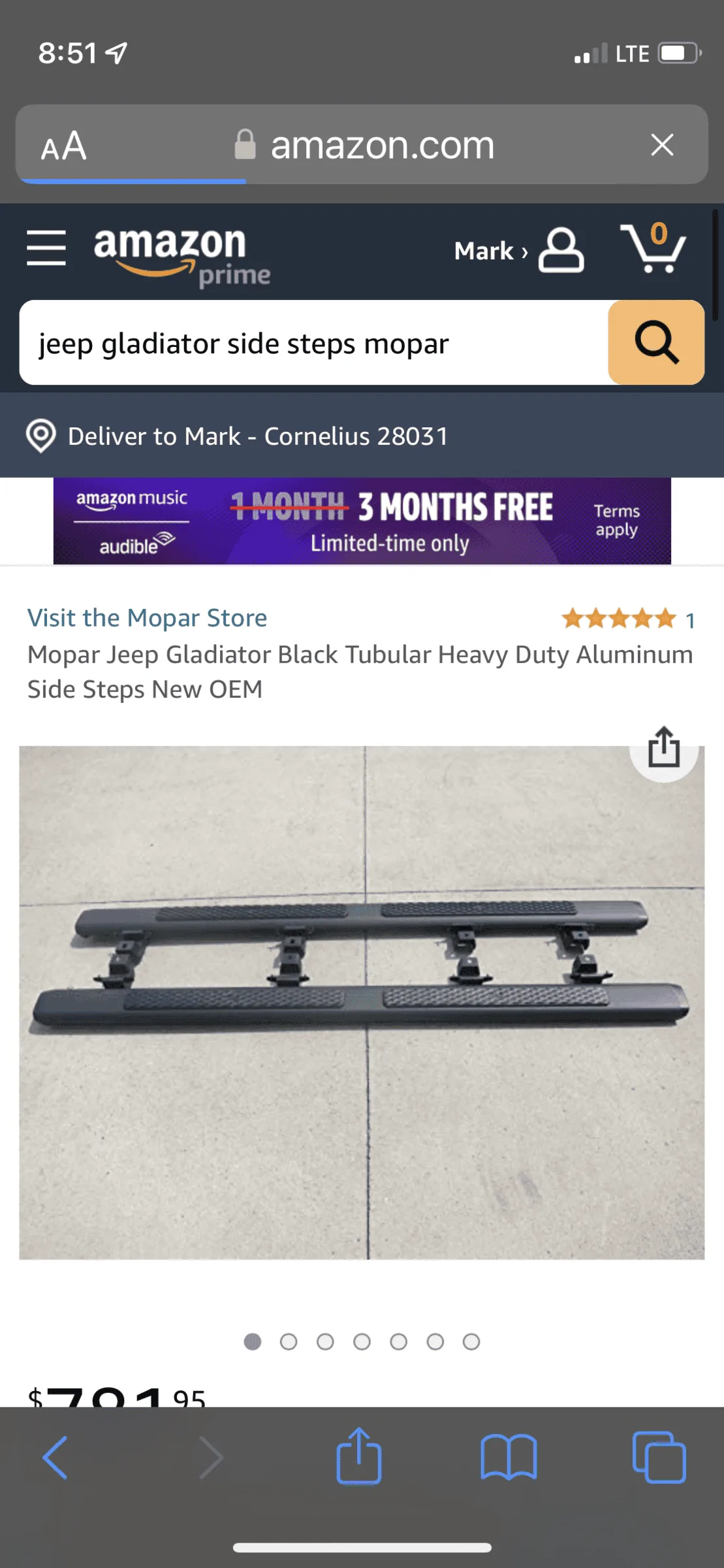 Jeep Gladiator WTB tubular mopar side steps 227179C3-21C0-4AD1-AED8-DFF90A2B2373