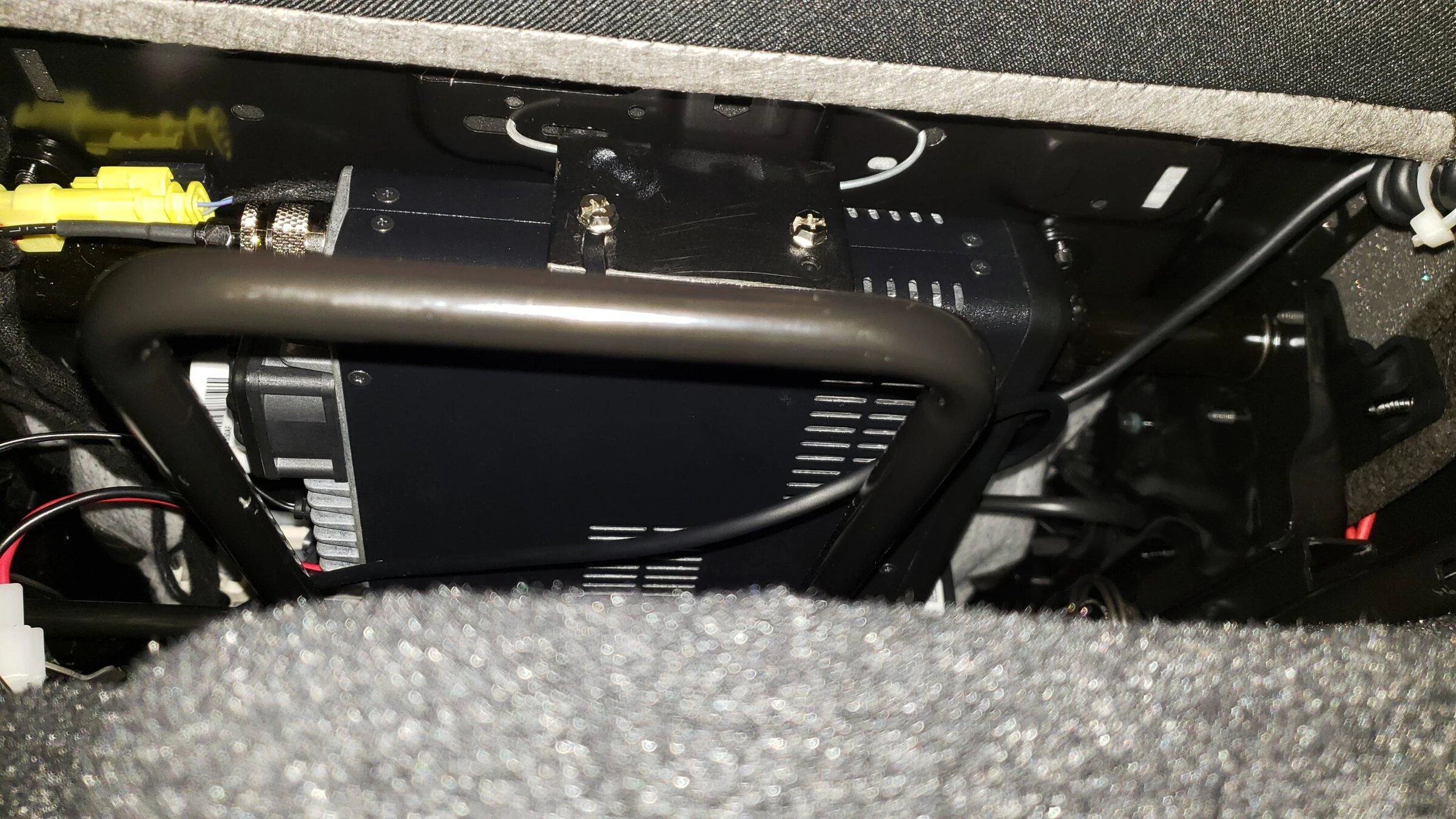 Jeep Gladiator GMRS and CB units mounted under seat or center console 20200411_064047
