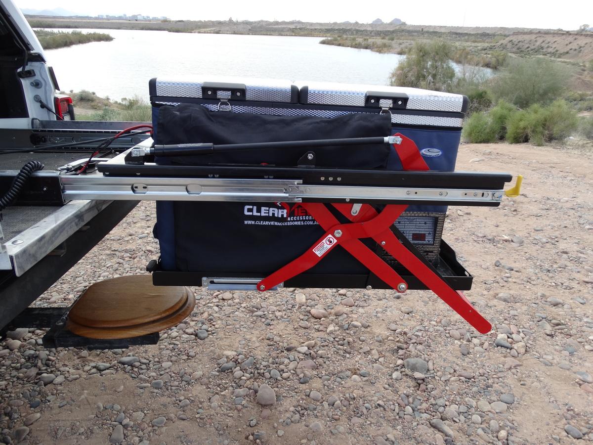 Jeep Gladiator A.R.E. CX EVOLVE CAP installed The Easy Slide easily lower nearly a foot for easy access to the contents.JPG
