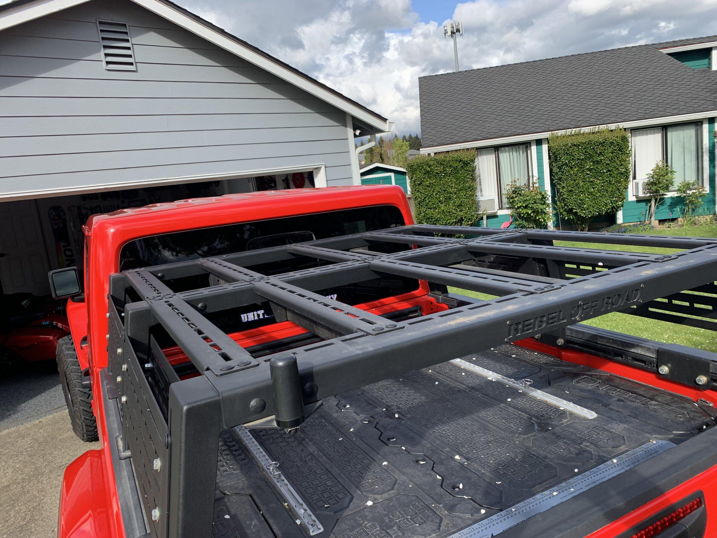 Jeep Gladiator Rebel Xplor Half Height bed rack IMG_9351
