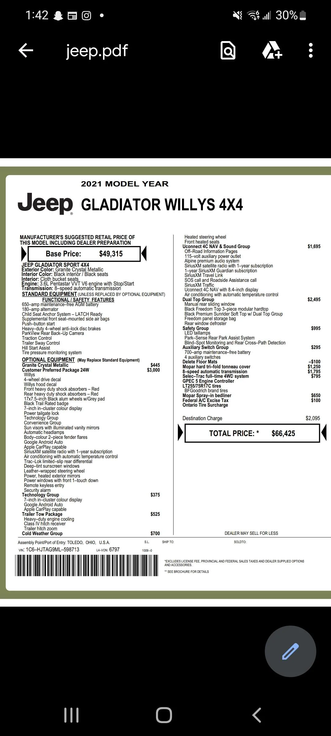 Jeep Gladiator Do i have max tow or not? Screenshot_20220427-014235_Driv