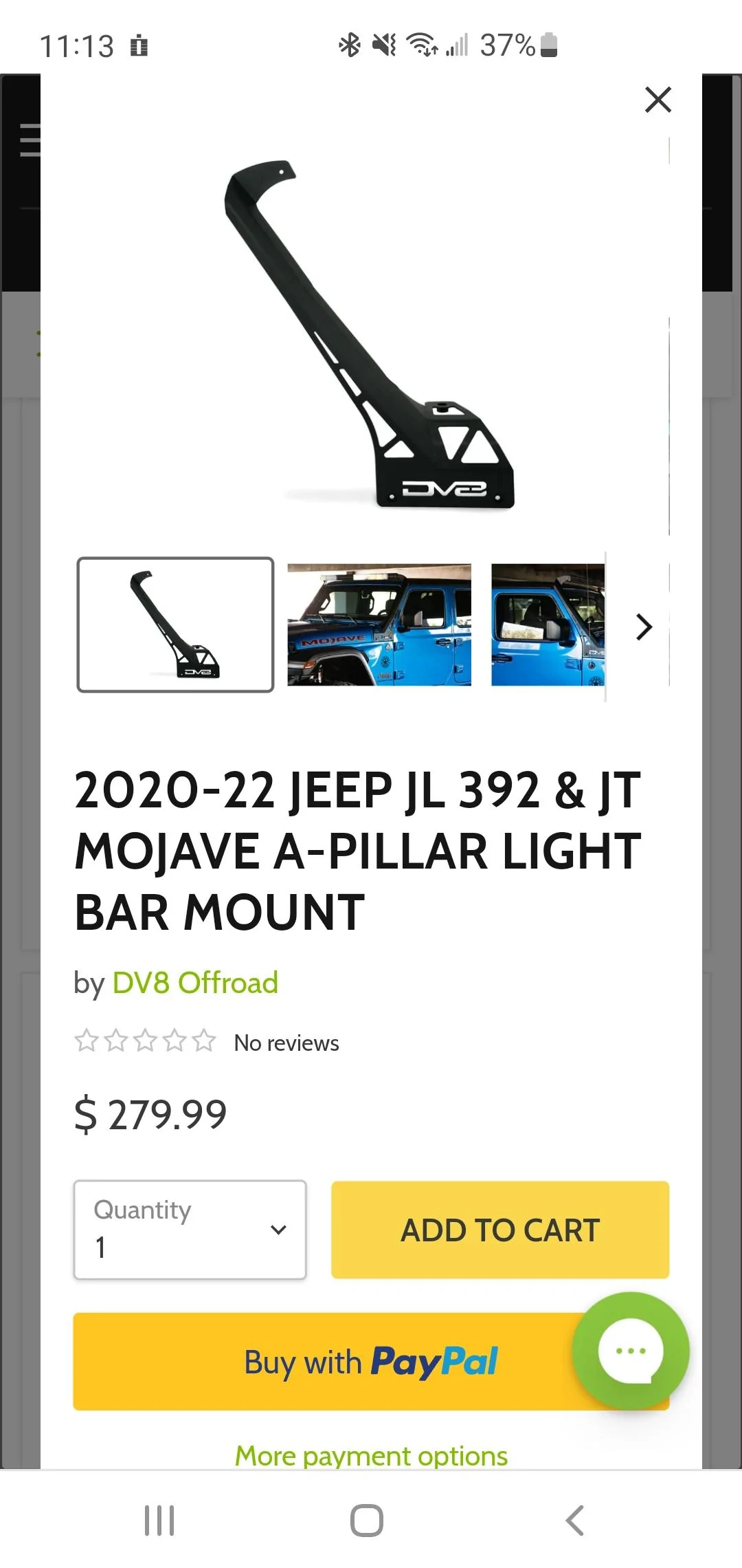 Jeep Gladiator 2021 Mojave pillar roof light bar Screenshot_20220427-111335_Chrom
