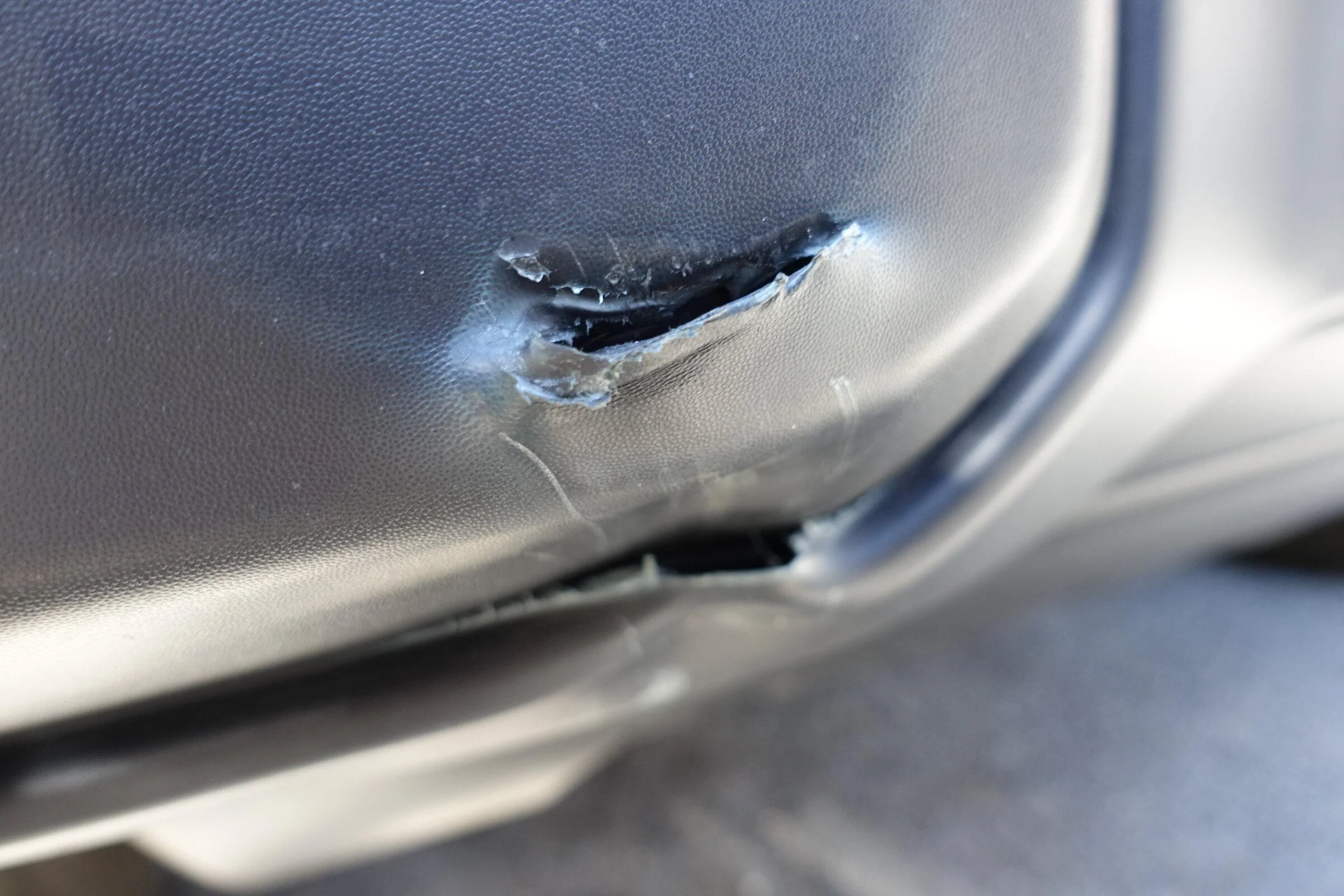Jeep Gladiator In case you're wondering what the damage of a hitch ball does to a bumper at <5 MPH DSC06409