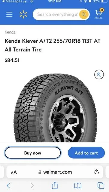 Jeep Gladiator Walmart sale 315/70r17- No longer on sale... 493FFBC1-5655-4EBF-A99A-767771766F67