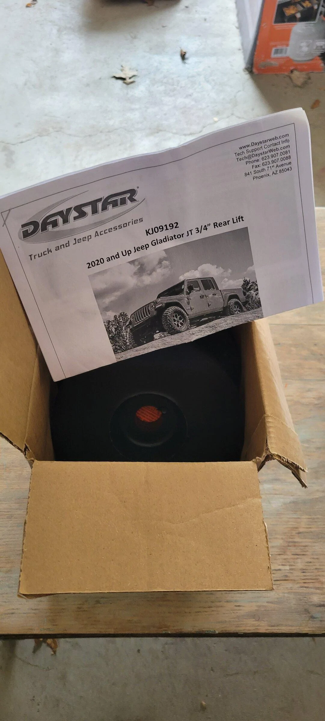Jeep Gladiator leveling kit and rear 3/4 inch spacer 20220428_161051