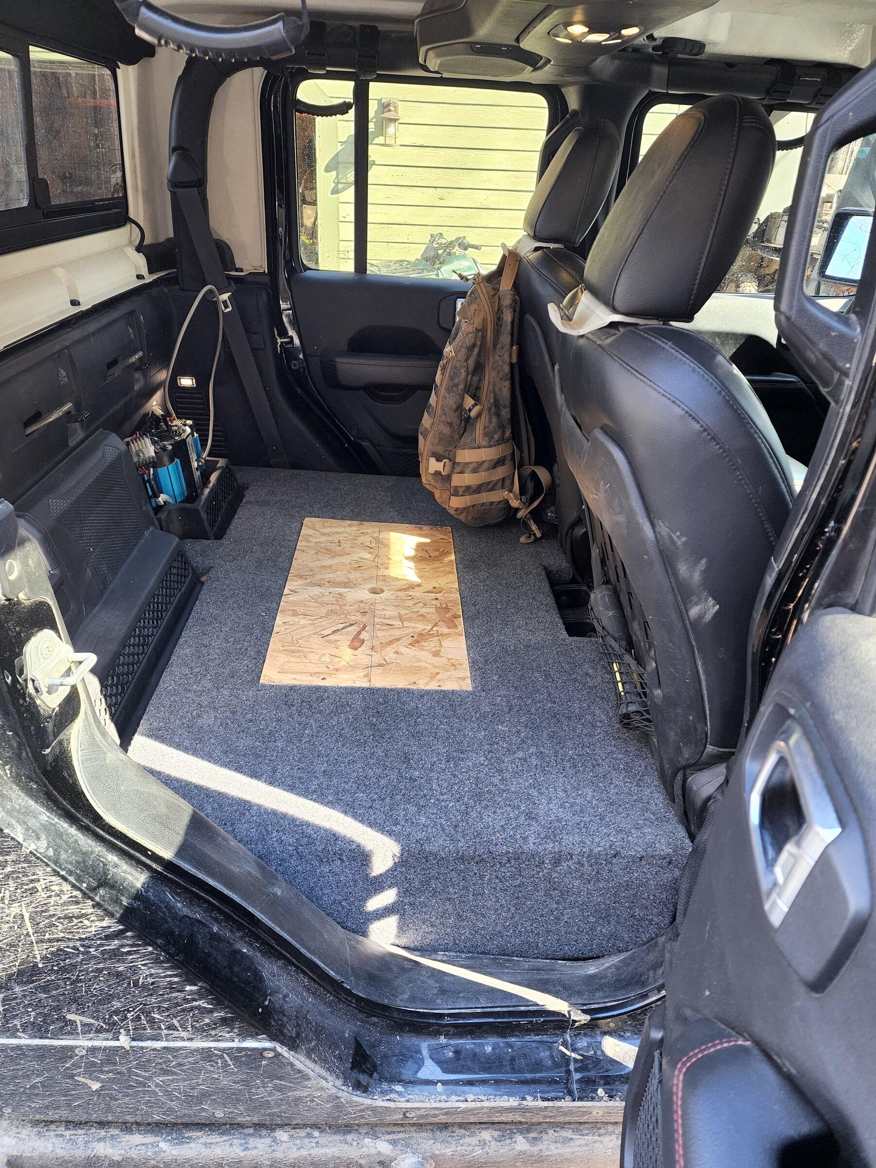 Jeep Gladiator DIY back seat delete 20220312_152948