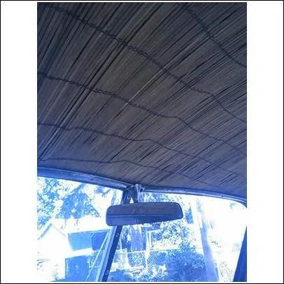 Jeep Gladiator Katzkin interior, painted top, and custom headliners headliner