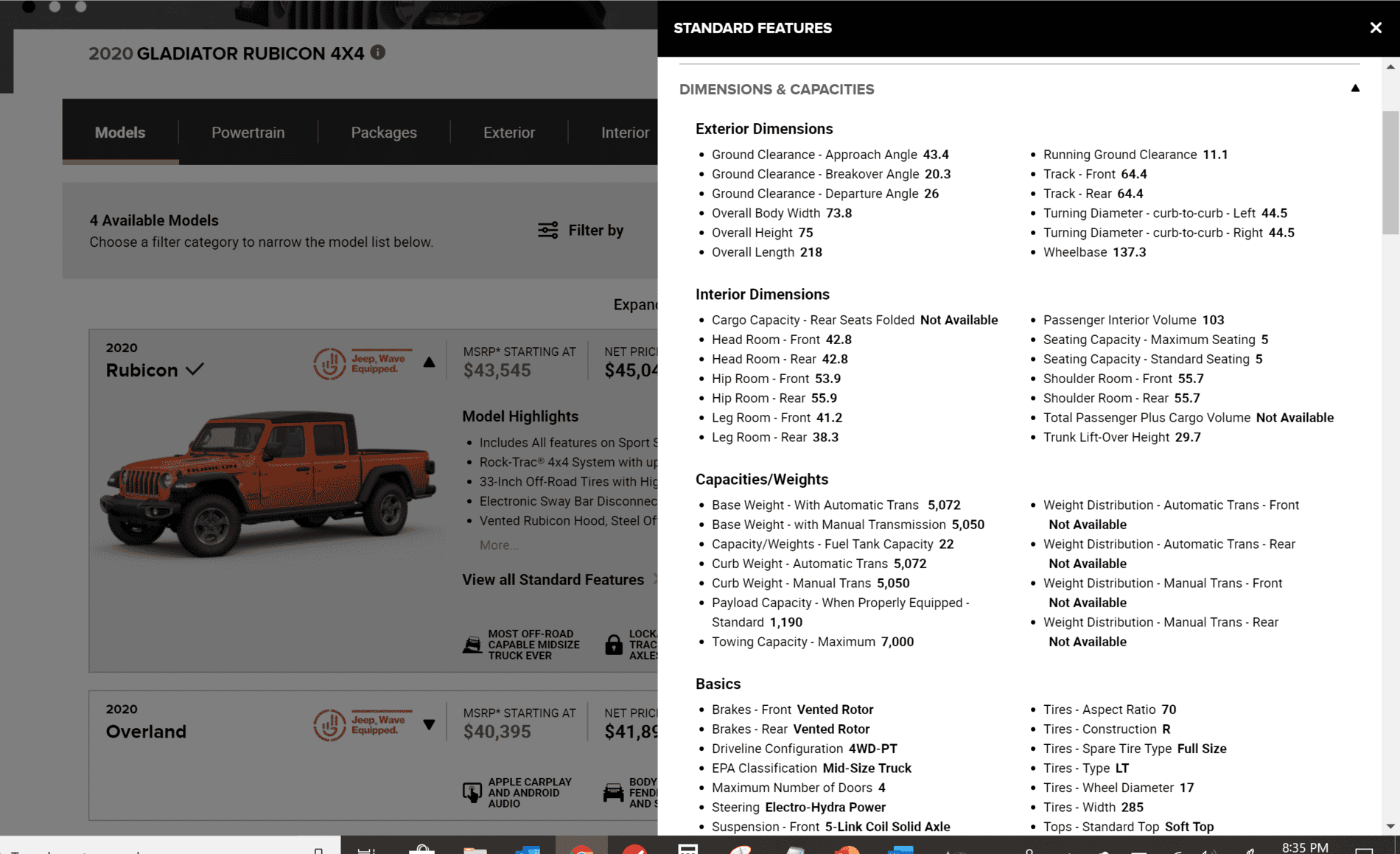 Jeep Gladiator Manual Transmission Club snip jeep towing standard.PNG