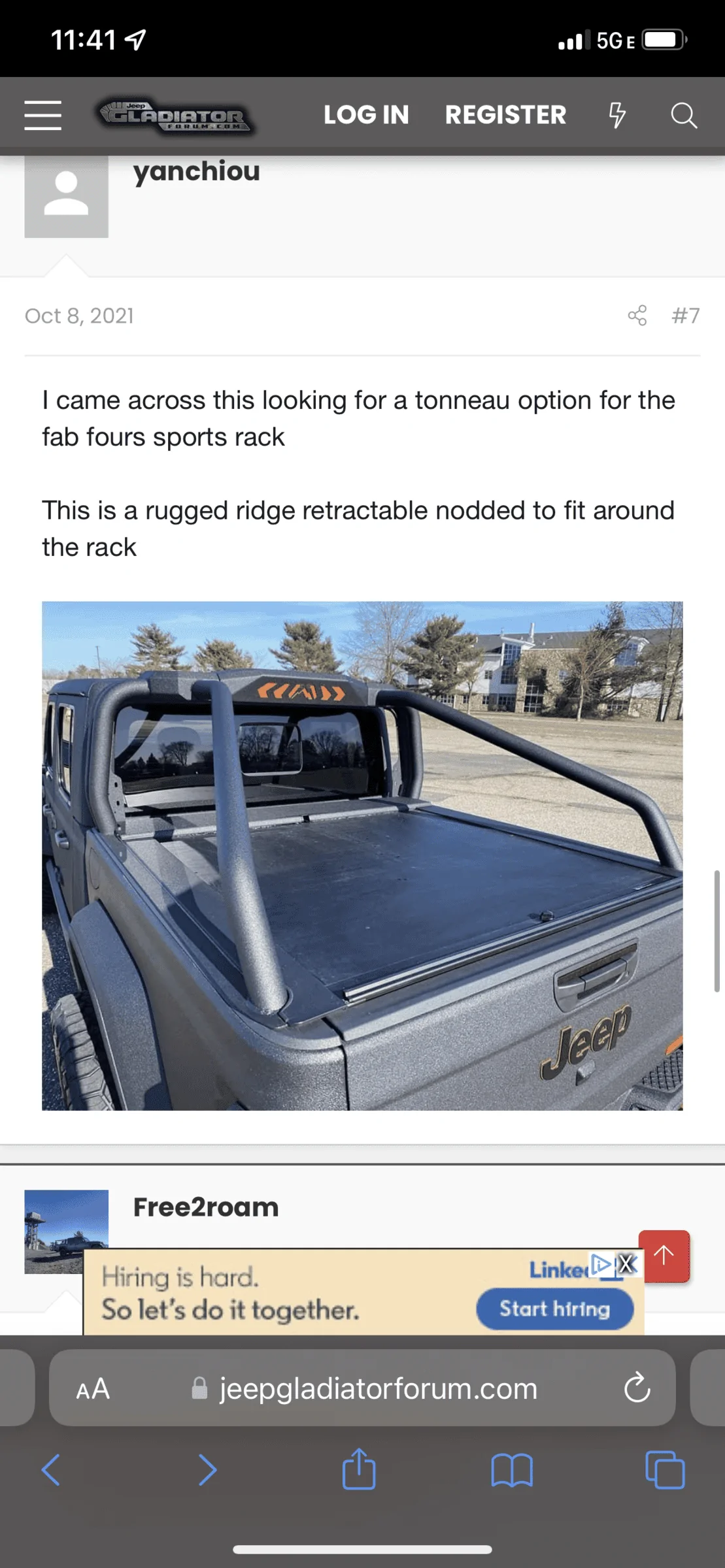 Jeep Gladiator Fab Four Sport Rack and tonneau cover compatibility. 94BD98BA-6BCA-493C-98DA-7995E0948D78