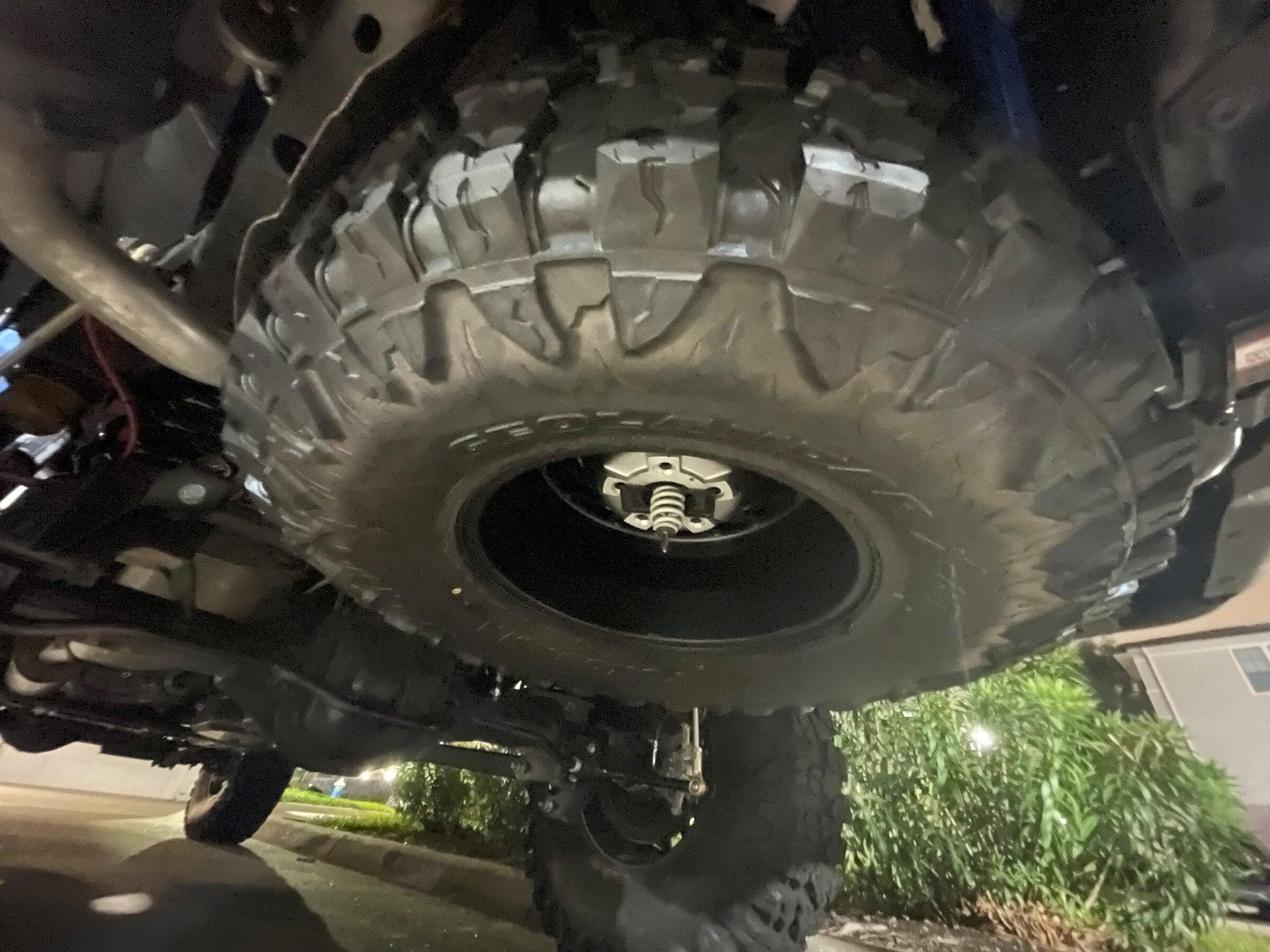 Jeep Gladiator 37” spare tire - list of tires that fit under the bed tite1
