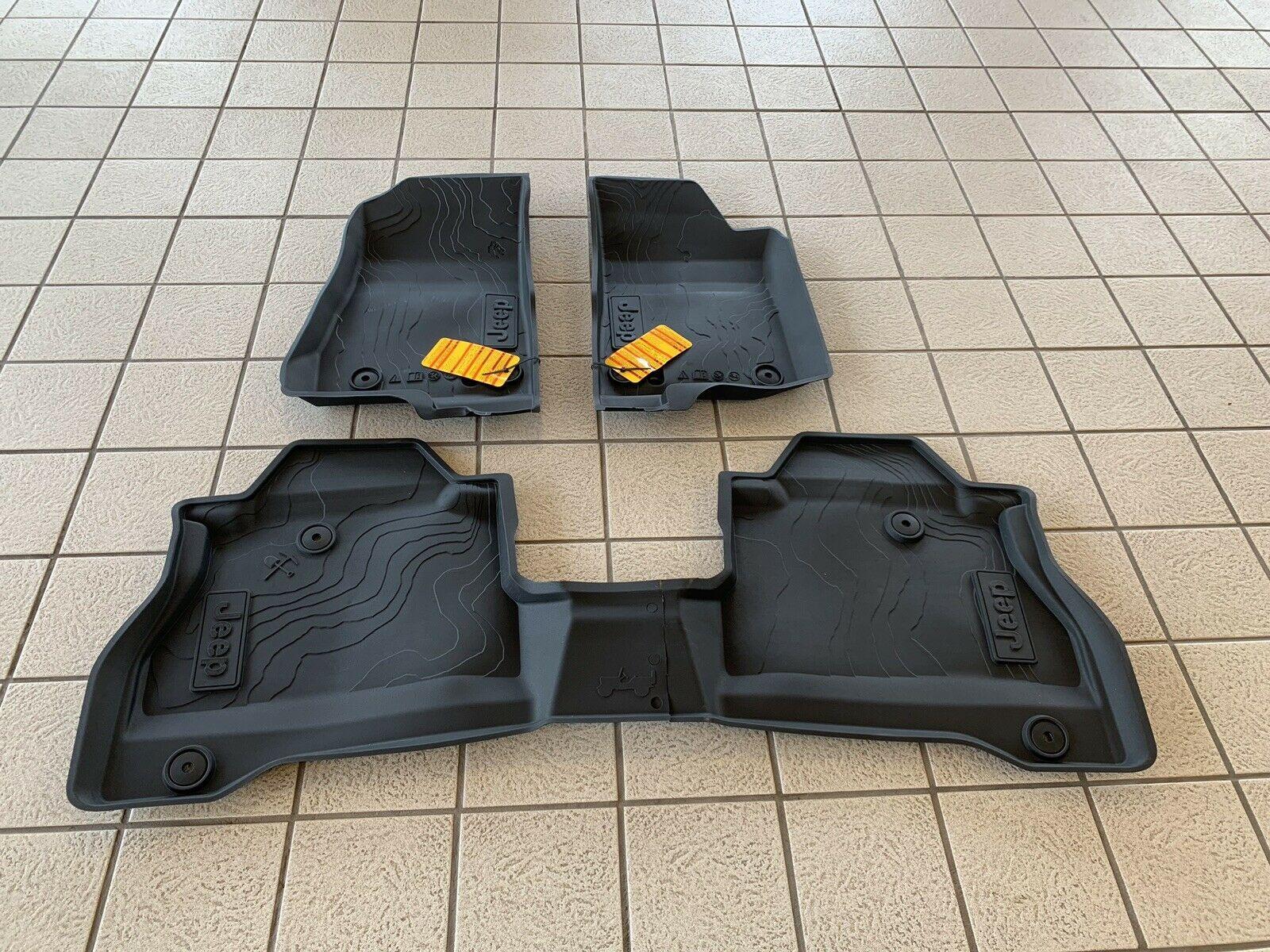 Jeep Gladiator FS: All weather mats for Gladiator, New, OEM black letters gladiator mats 2