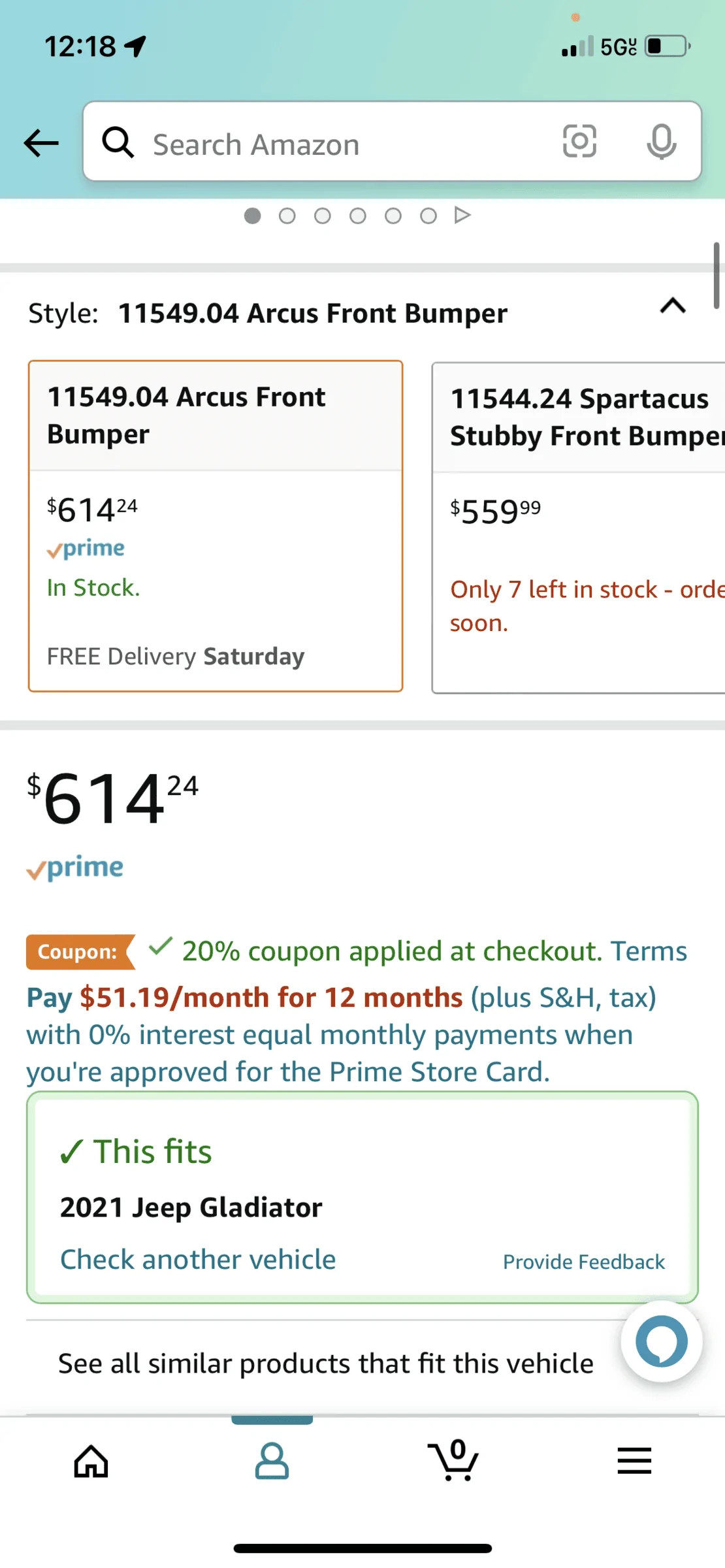 Jeep Gladiator Rugged Ridge Arcus - Amazon 20% off Coupon FF7246DD-538F-4C75-A44A-7D7522AFE002