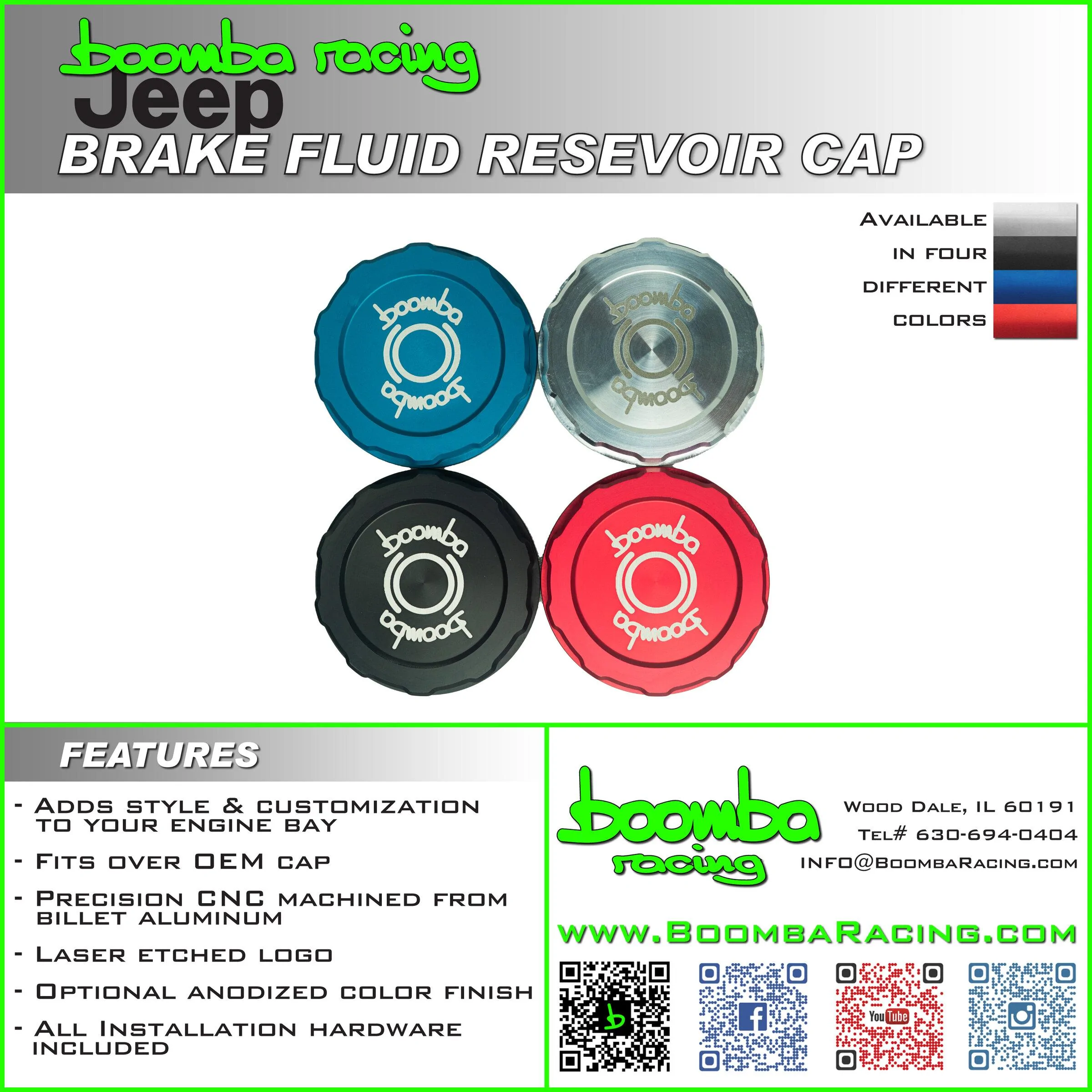 Jeep Gladiator Boomba Racing Brake Reservoir Cover Cap Jeep_Brake_Cap_Flyer