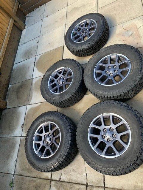 Jeep Gladiator 80th ann. rims with 33 inch tires, $950,- image4 3.34.09 PM