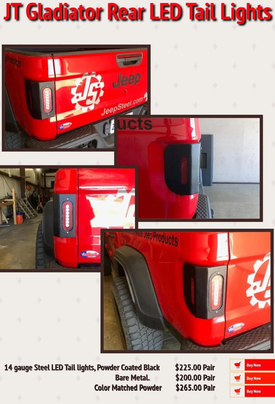 Jeep Gladiator JeepSteel flush tail lights Screenshot_20220515-164713_DuckDuckGo