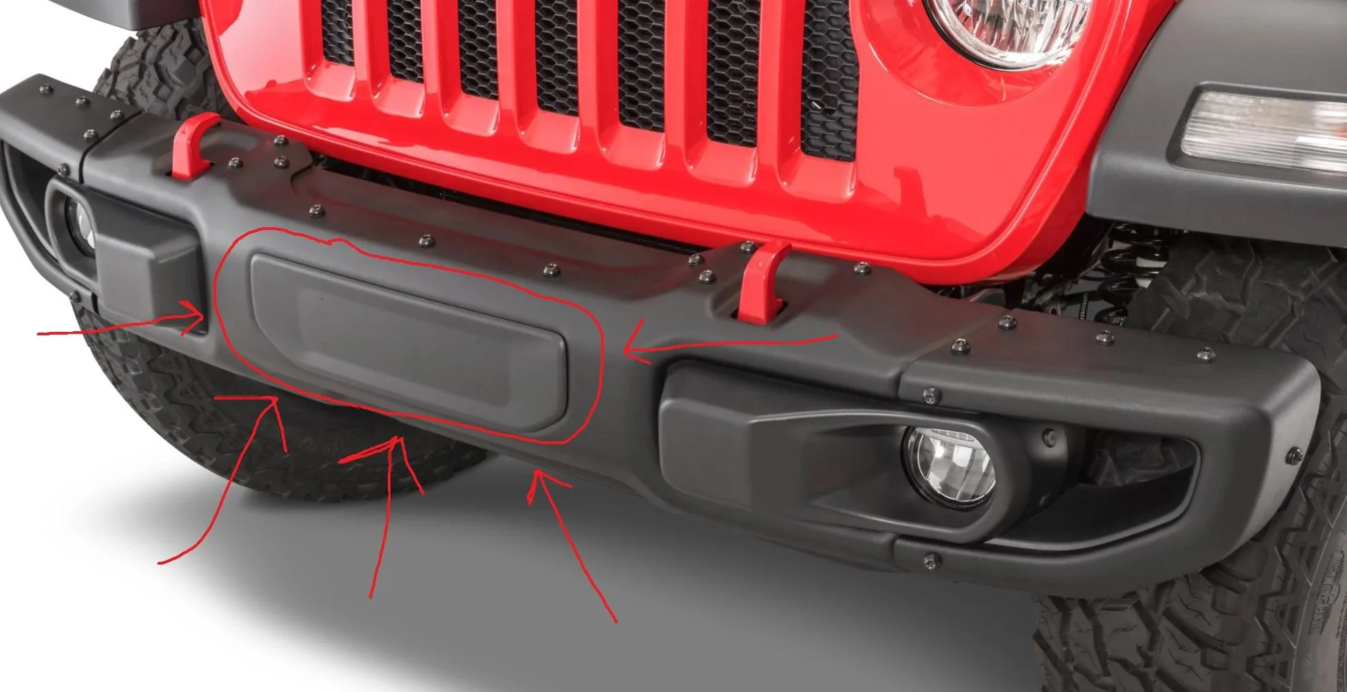 Jeep Gladiator WANTED - Factory Steal Bumper Fairlead Blanking Thingy... winch block off