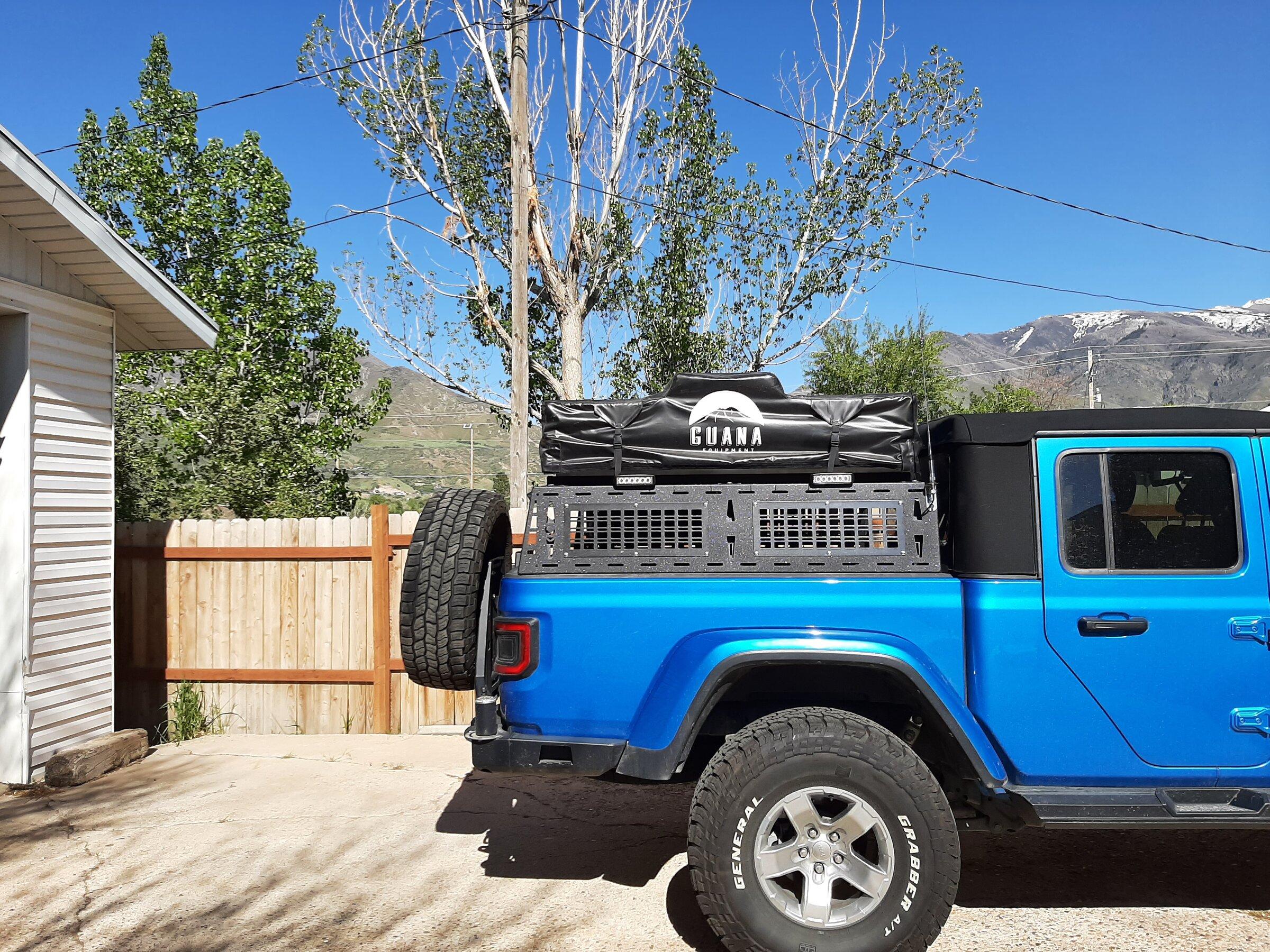 Jeep Gladiator Which bed rack provides clearance for antennas? 20220515_170053