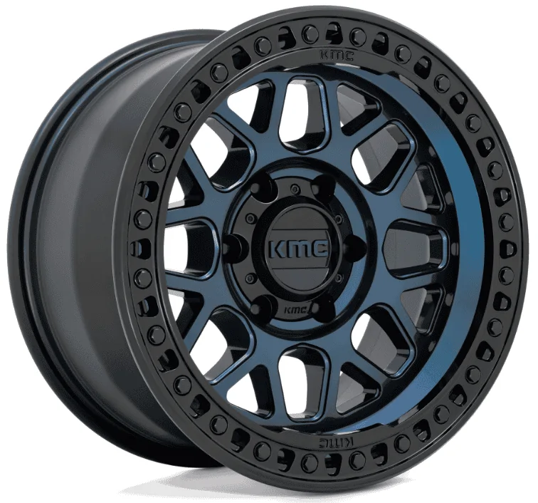 Jeep Gladiator Blue KMC GRS on Hydro Blue? KMC GRS Midnight Blue Wheel