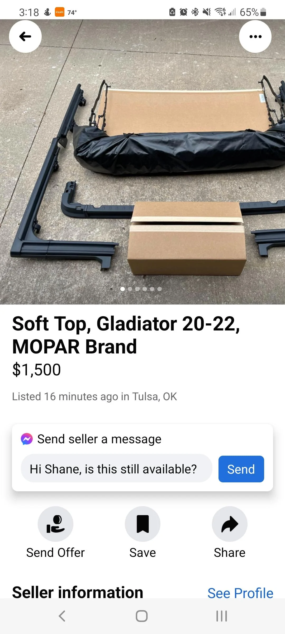 Jeep Gladiator Oklahoma Jeep Gladiators Section Screenshot_20220520-151837_Facebook