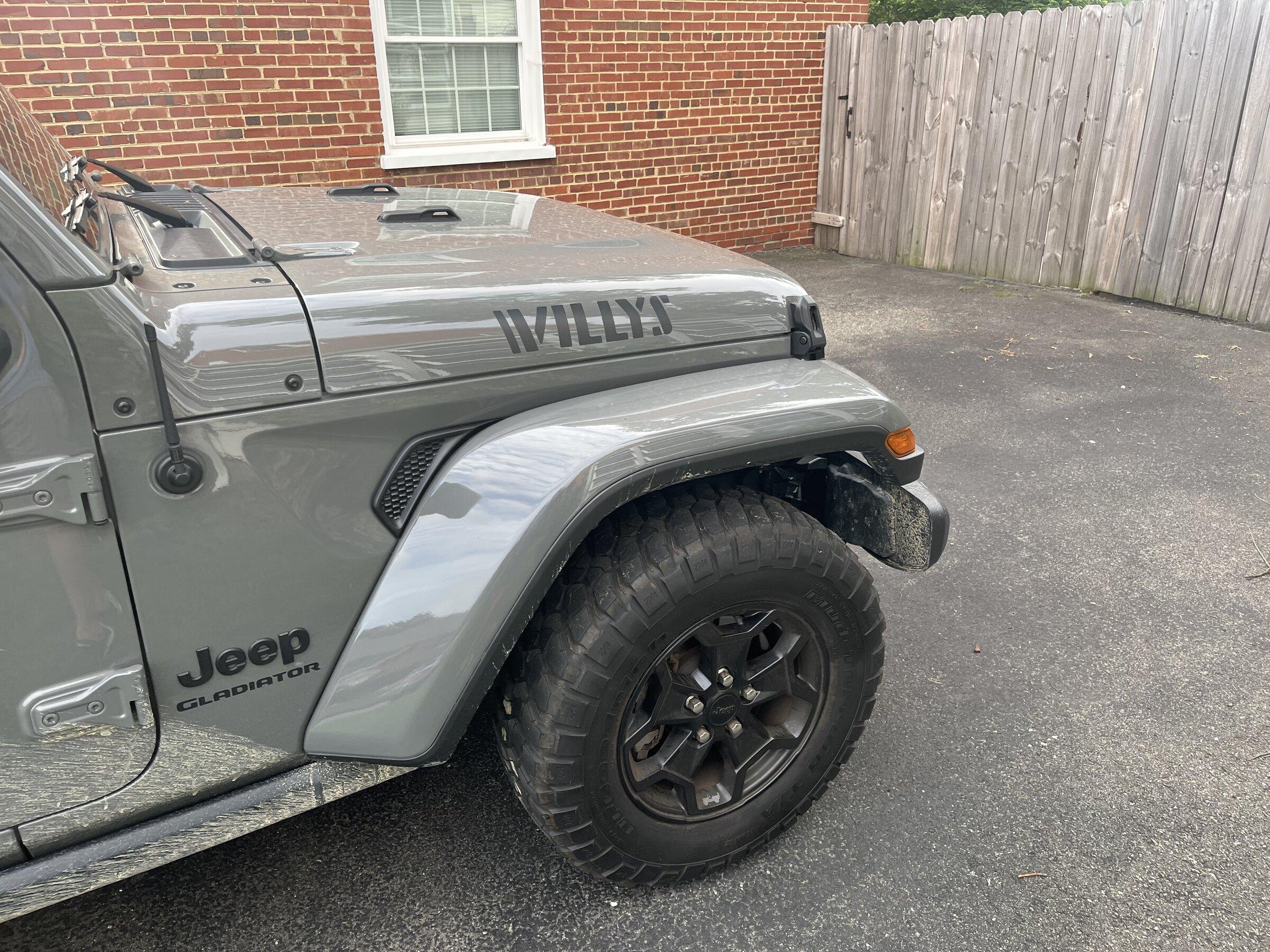 Jeep Gladiator Sting Gray Willys Fenders 8BB38FBE-F670-4F3B-81EF-E626BA237DD9
