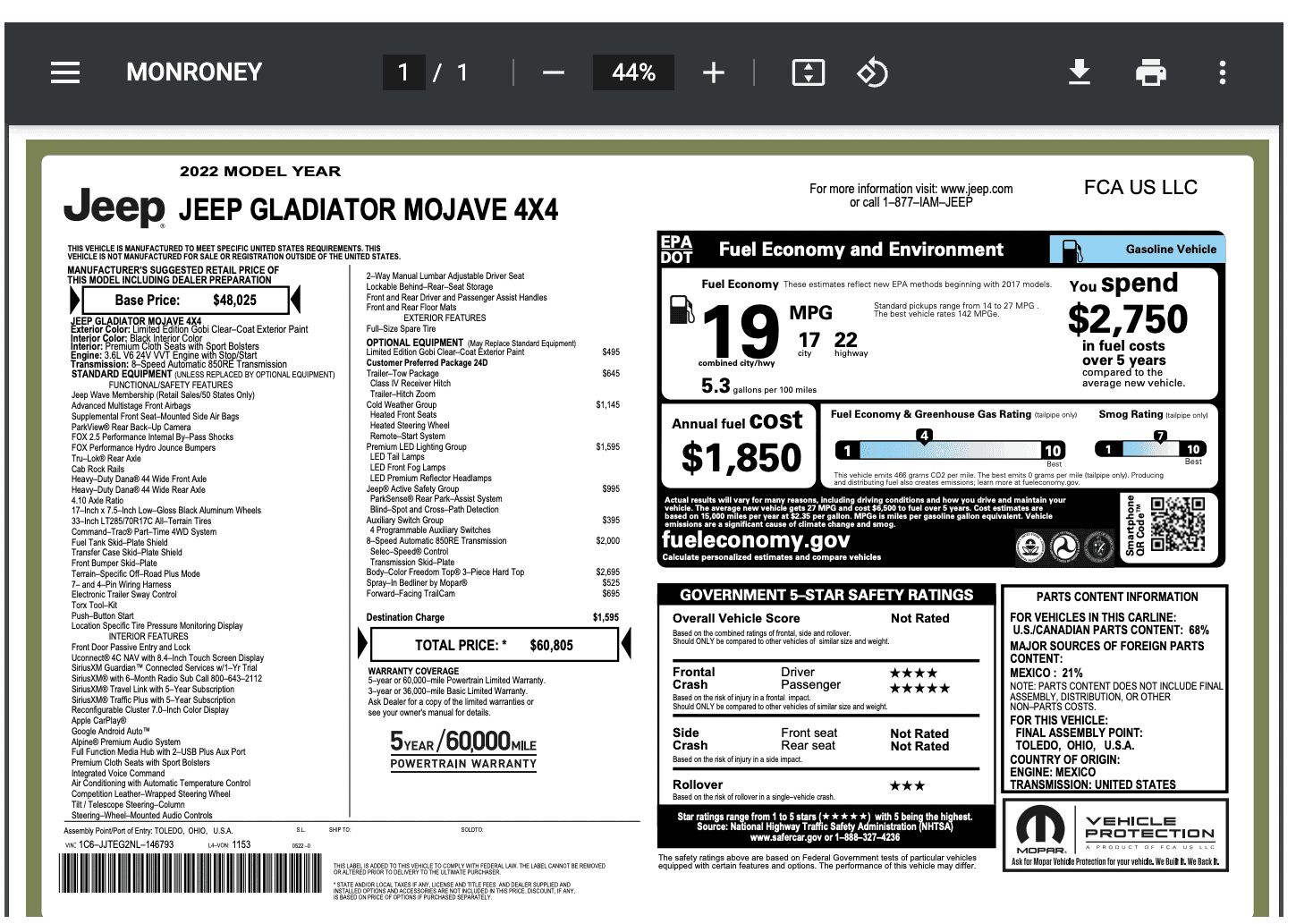 Jeep Gladiator Gobi Gladiators Waiting Room Screen Shot 2022-05-24 at 11.15.33 AM