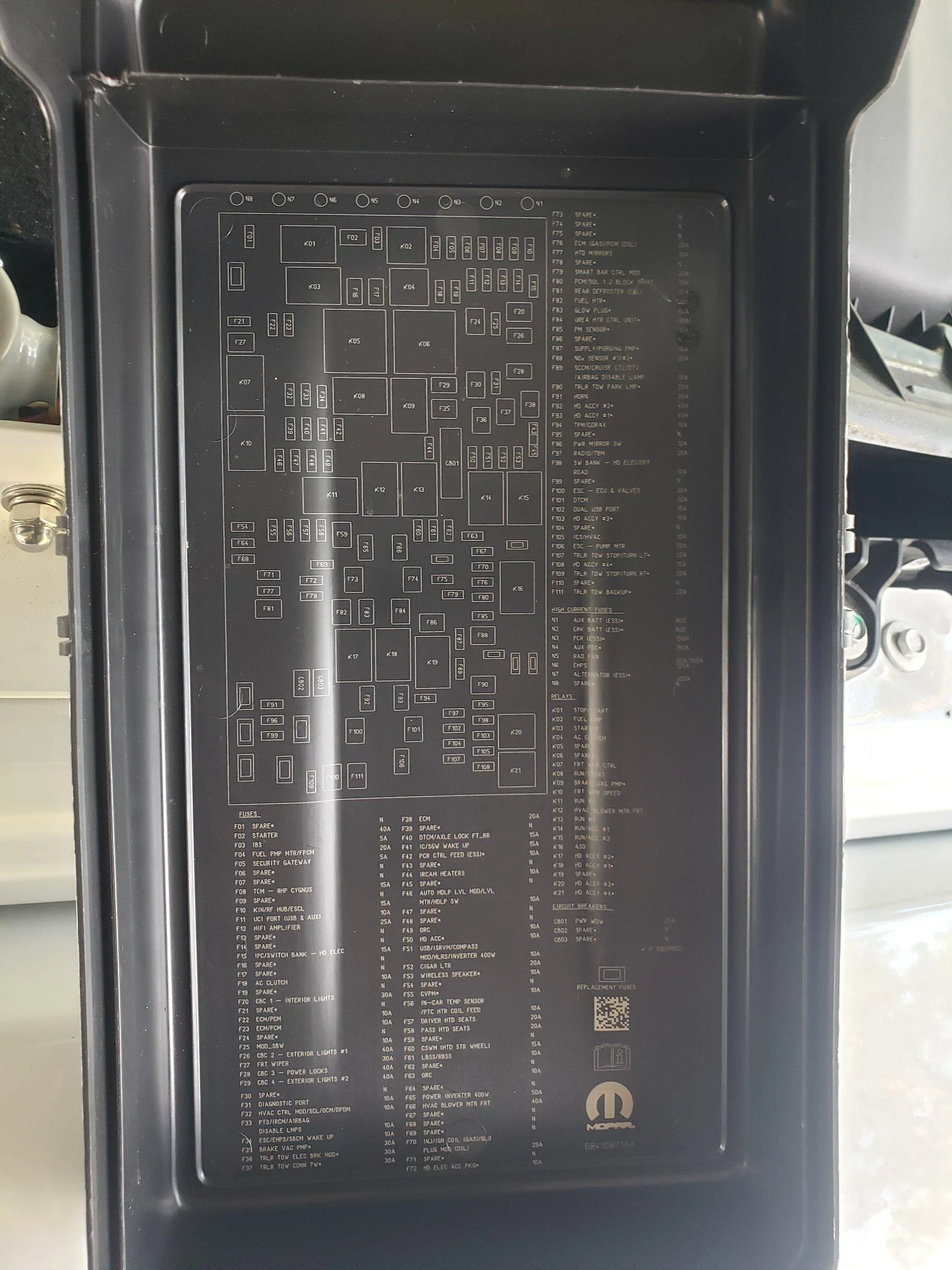 Jeep Gladiator Fuel pump relay location? 20220527_091427