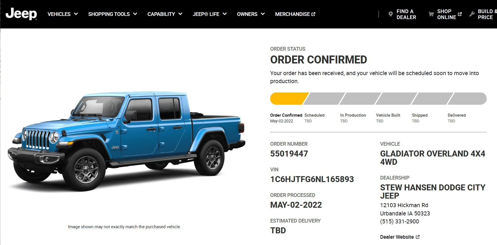 Jeep Gladiator Just Ordered? Check in HERE! 1653763136960