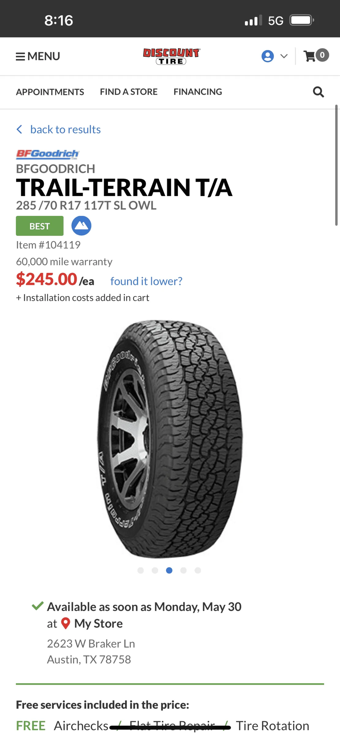 Jeep Gladiator Mojave Tire Downgrade B15D8396-EE56-4E01-A04B-D8C980E7FDC5