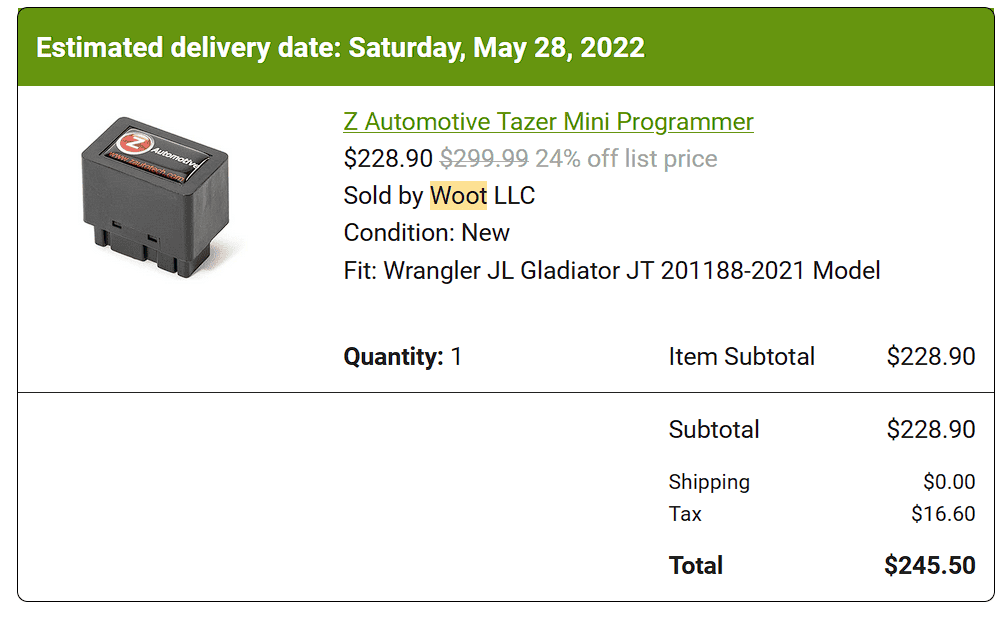 Jeep Gladiator Tazer mini on woot? 1653787143861