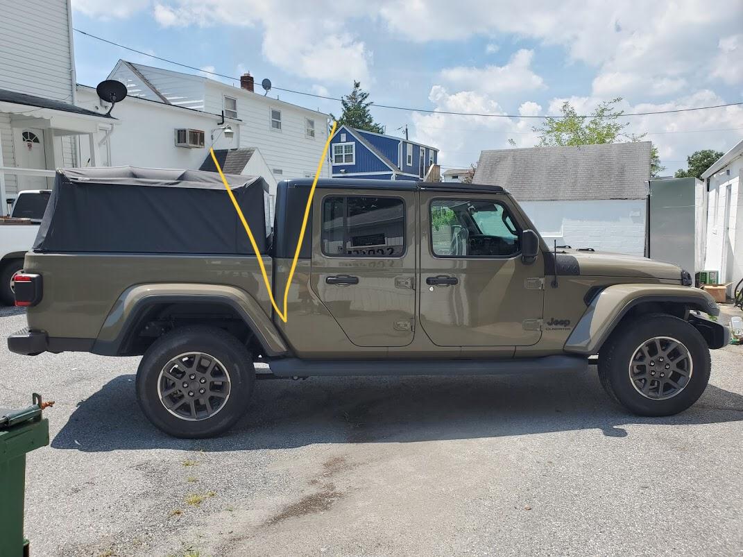 Jeep Gladiator Bestop appearance and fitment vs Softopper B1933E6E-4055-4454-A213-AF09EA2D139B