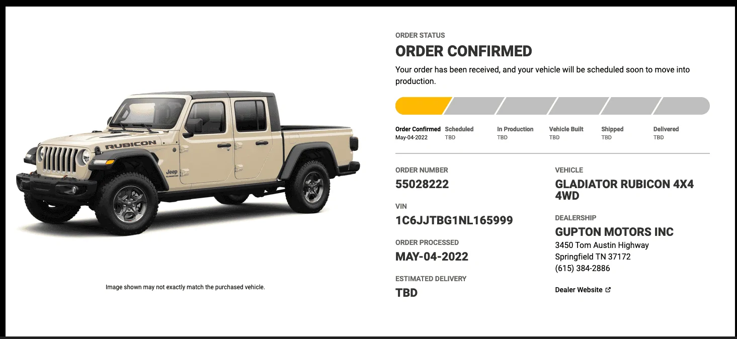Jeep Gladiator Just Ordered? Check in HERE! 1654029403352