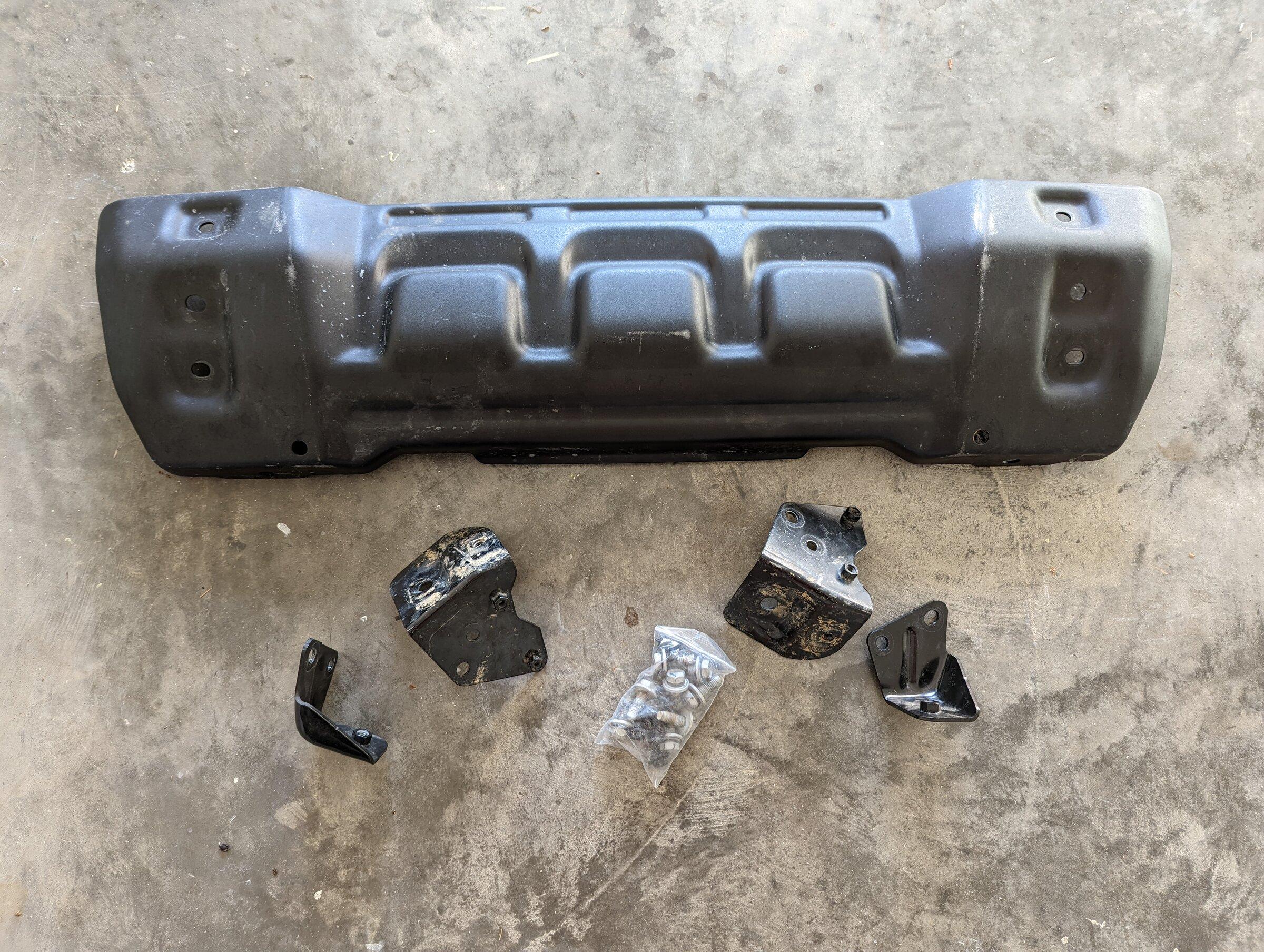 Jeep Gladiator Rubicon Skid Plate w/ Brackets from Plastic Bumper PXL_20220601_224617090.MP