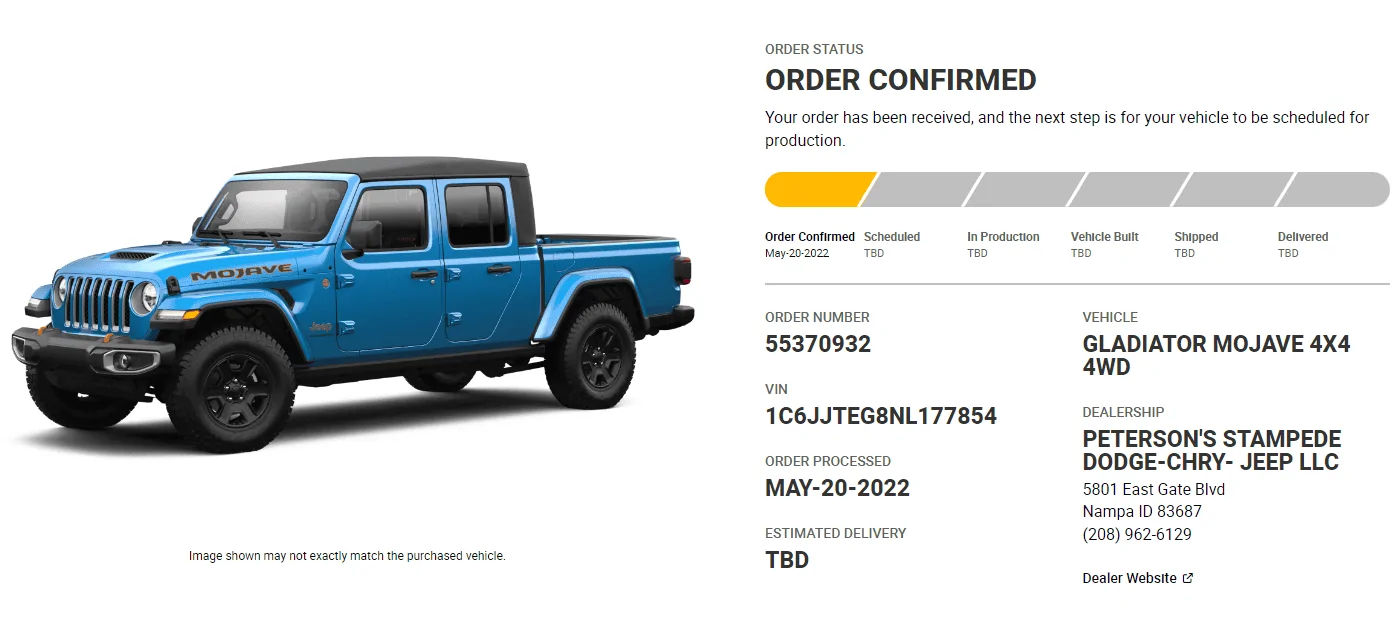 Jeep Gladiator Just Ordered? Check in HERE! 1654184922427