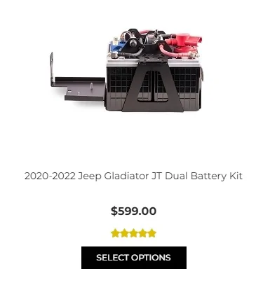 Jeep Gladiator Genesis Dual Battery Kit for Gladiator GDB