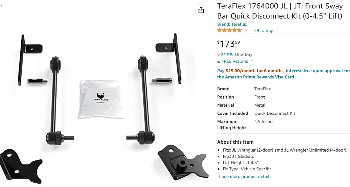 Jeep Gladiator Sway Bar - Can I disconnect just one side? 1654288629546