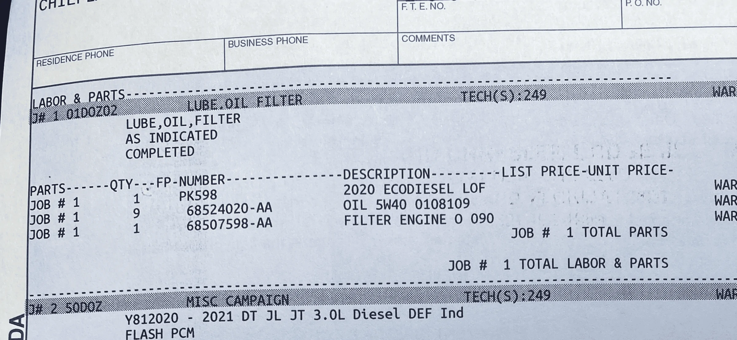 Jeep Gladiator Official EcoDiesel Oil and Filter Recommendations 55F3679B-41FF-4A6E-BBE8-45B3A3CADFA3