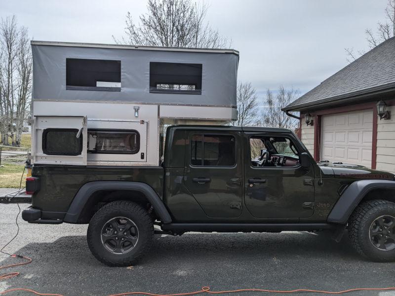 Jeep Gladiator Slide-in camper options? side-view